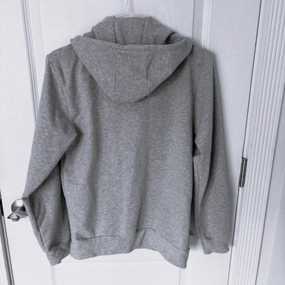 Reebok "Half-Zip" Hooded Sweatshirt, Grey, Size 18 XXL - Picture 4 of 5